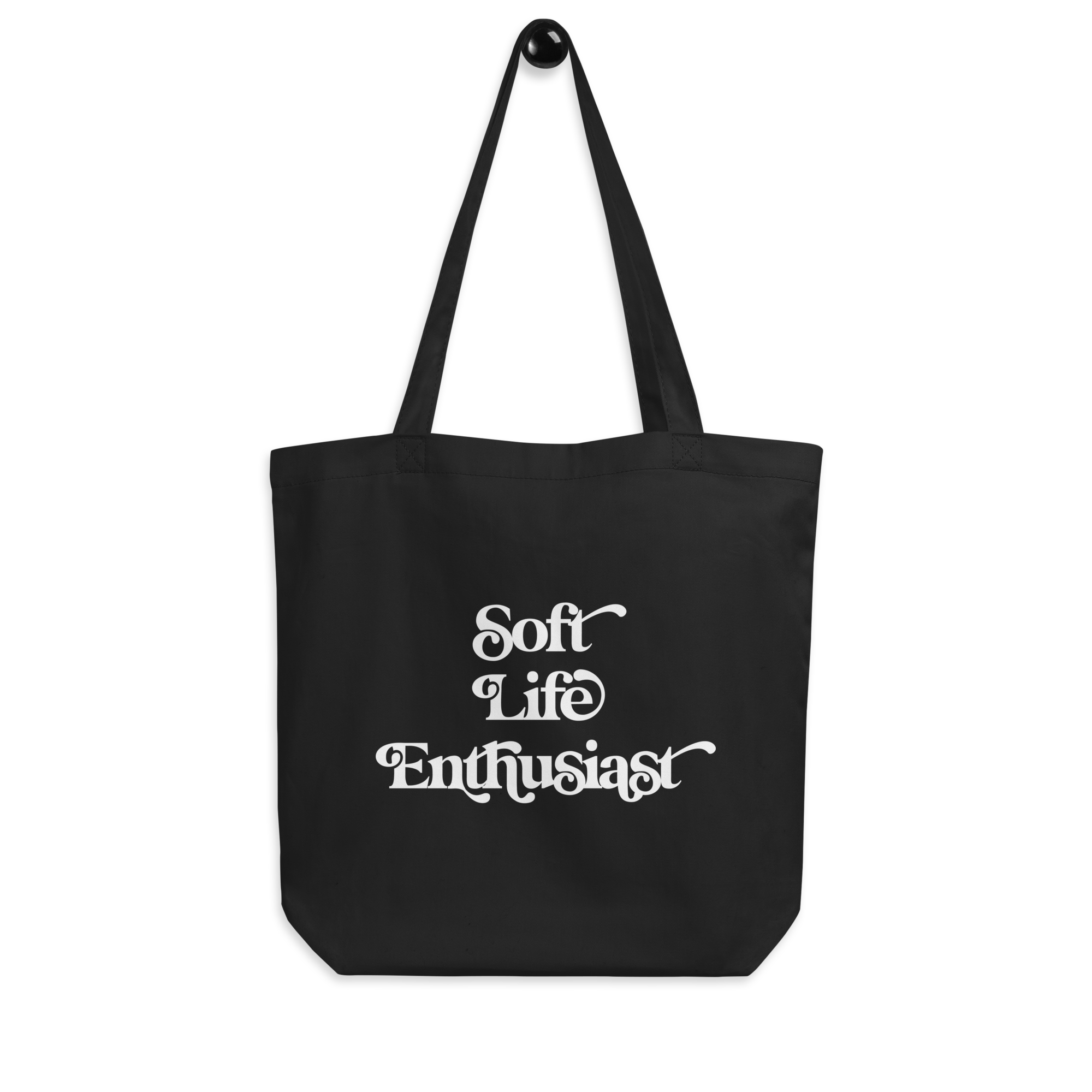 Soft black tote bag hot sale